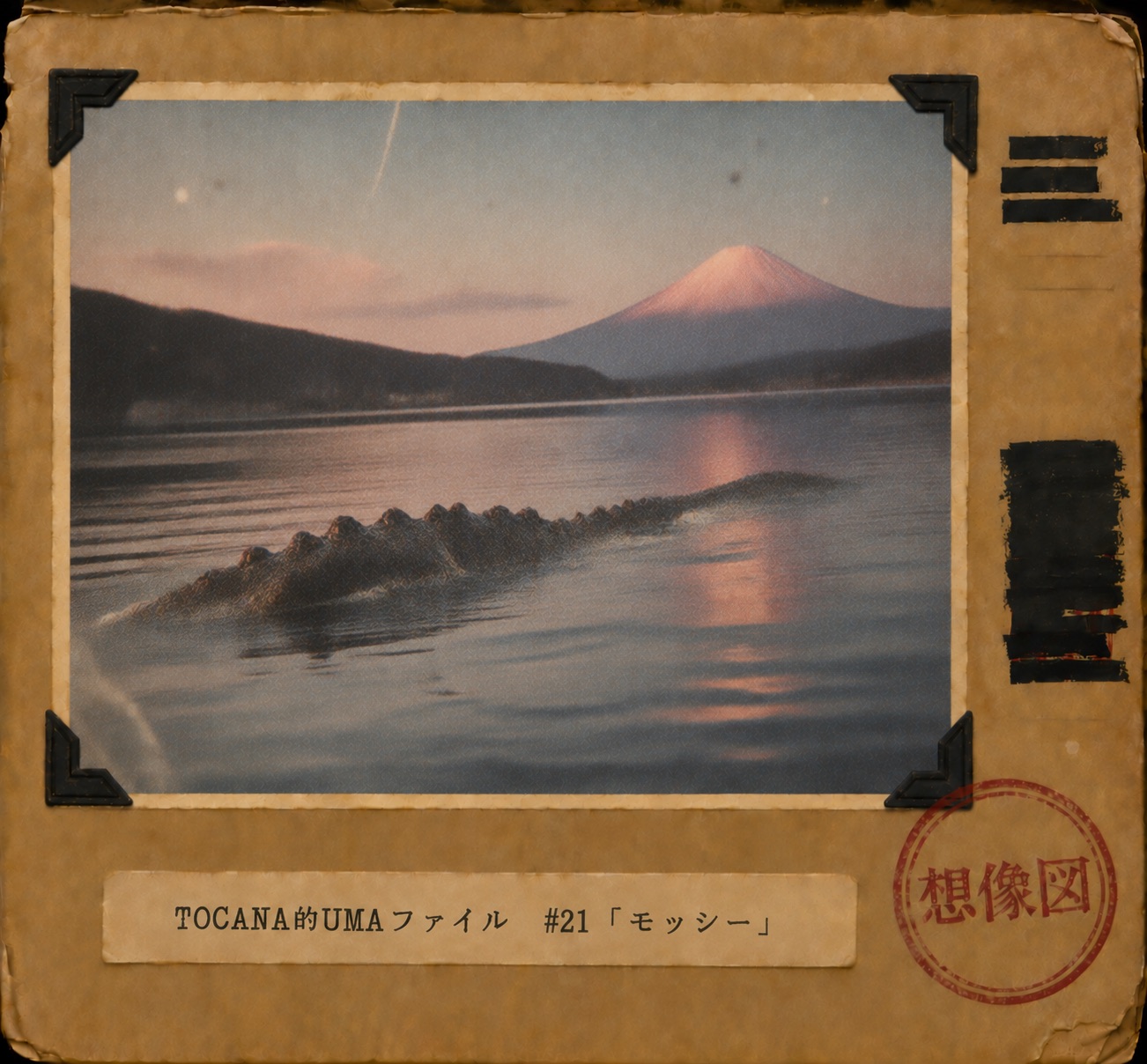 【TOCANA的UMAファイル #21】「モッシー」 ── 千円札の湖の怪獣は、15年で10倍に育ったの画像1