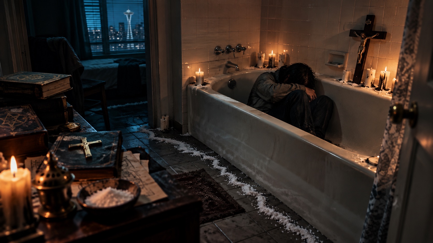 魔女の呪いを恐れた男は数日後、水のない浴槽で息絶えていた!? 壁際に塩の線、燃え尽きた蝋燭と十字架……1991年「クリストファー・ケース事件」の謎の画像1